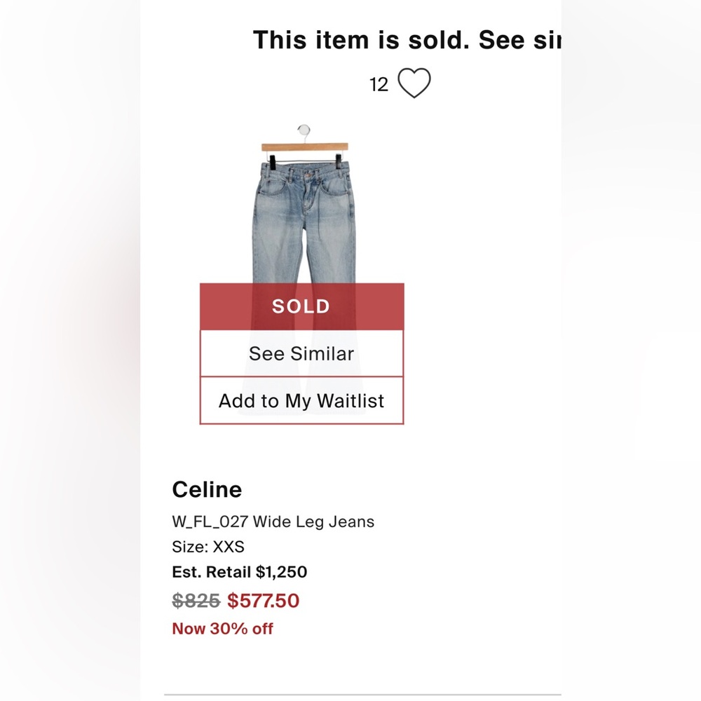 Celine W_FL_027 Wide Leg Jeans - Picture 3 of 14